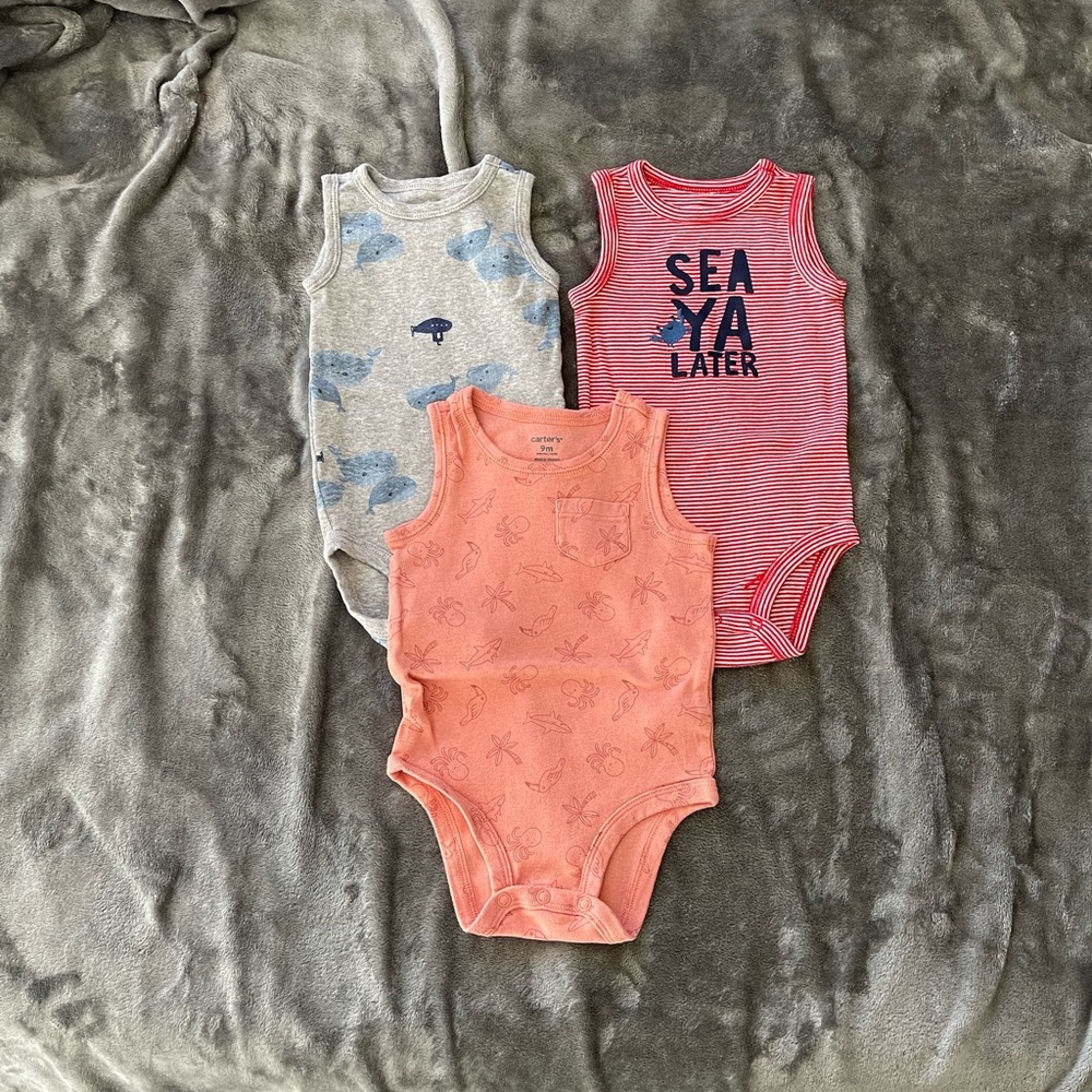 9 month bodysuits carters